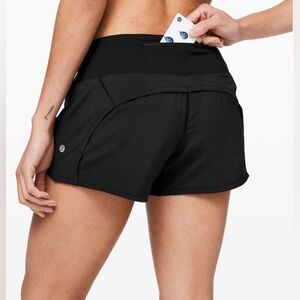 lululemon athletica Women's Black Athletic Shorts